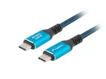 KABEL USB-C M/M USB4 0.5M 240W 8K 60HZ CZARNO-NIEBIESKI LANBERG