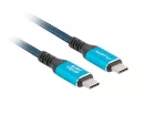 KABEL USB-C M/M USB4 0.5M 240W 8K 60HZ CZARNO-NIEBIESKI LANBERG