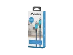 KABEL USB-C M/M USB4 0.5M 240W 8K 60HZ CZARNO-NIEBIESKI LANBERG