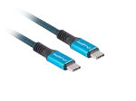 KABEL USB-C M/M USB4 1.2M 100W 8K 30HZ CZARNO-NIEBIESKI LANBERG