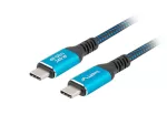 KABEL USB-C M/M USB4 1.5M 240W 8K 60HZ CZARNO-NIEBIESKI LANBERG