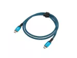 KABEL USB-C M/M USB4 1.5M 240W 8K 60HZ CZARNO-NIEBIESKI LANBERG