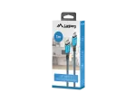 KABEL USB-C M/M USB4 1M 240W 8K 60HZ CZARNO-NIEBIESKI LANBERG