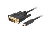 KABEL USB-C(M)->DVI-D(24+1)(M) 1.8M CZARNY LANBERG