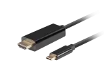 KABEL USB-C(M)->HDMI(M) 1M 4K 60HZ CZARNY LANBERG