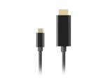 KABEL USB-C(M)->HDMI(M) 3M 4K 60HZ CZARNY LANBERG