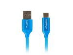 KABEL USB-C(M)->USB-A(M) 2.0 0.5M NIEBIESKI PREMIUM 5A LANBERG