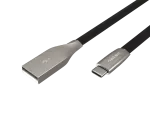 KABEL USB-C(M)->USB-A(M) 2.0 1M CZARNY METAL NATEC PRATI