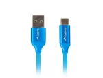 KABEL USB-C(M)->USB-A(M) 2.0 1M NIEBIESKI PREMIUM 5A LANBERG