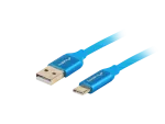 KABEL USB-C(M)->USB-A(M) 2.0 1M NIEBIESKI PREMIUM QC 3.0 LANBERG