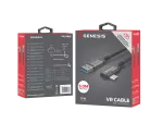 KABEL USB-C(M)->USB-A(M) 3.2 GEN 1 5M 5GB/S PD15W VR CZARNY GENESIS