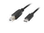 KABEL USB-C(M)->USB-B(M) 2.0 1.8M CZARNY FERRYT LANBERG