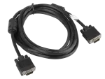 KABEL VGA M/M 3M CZARNY EKRANOWANY FERRYT 3+4 LANBERG
