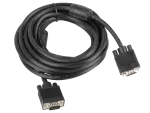 KABEL VGA M/M 5M CZARNY EKRANOWANY FERRYT 3+4 LANBERG