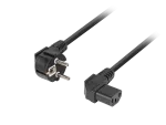 KABEL ZASILAJĄCY CEE 7/7->IEC 320 C13 1.8M KĄTOWY PRAWO VDE CZARNY LANBERG