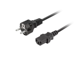 KABEL ZASILAJĄCY CEE 7/7->IEC 320 C13 2M VDE PROSTY CZARNY LANBERG