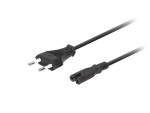 KABEL ZASILAJĄCY EURO (RADIOWY) CEE 7/16->IEC 320 C7 1.8M CZARNY LANBERG