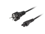 KABEL ZASILAJĄCY LAPTOP (MIKI) CEE 7/7->IEC 320 C5 1.8M VDE PROSTY CZARNY LANBERG