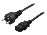 KABEL ZASILAJĄCY (SERWEROWY) CEE 7/7->IEC 320 C19 16A 1.8M CZARNY POWERWALKER