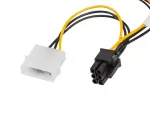 KABEL ZASILAJĄCY WEWNĘTRZNY HDD 2X MOLEX(M/F) 3 PIN->BTX 6 PIN PSU 15CM LANBERG