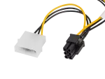 KABEL ZASILAJĄCY WEWNĘTRZNY HDD 2X MOLEX(M/F) 3 PIN->BTX 6 PIN PSU 15CM LANBERG