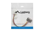 KABEL ZASILAJĄCY WEWNĘTRZNY MOLEX(F)->SATA(M) 15CM LANBERG
