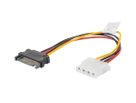 KABEL ZASILAJĄCY WEWNĘTRZNY MOLEX(F)->SATA(M) 15CM LANBERG