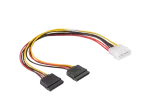 KABEL ZASILAJĄCY WEWNĘTRZNY MOLEX(M) 4 PIN->2X SATA(F) 15 PIN 30CM LANBERG