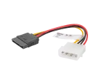 KABEL ZASILAJĄCY WEWNĘTRZNY MOLEX(M)->SATA(F) 15CM LANBERG