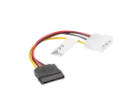 KABEL ZASILAJĄCY WEWNĘTRZNY MOLEX(M)->SATA(F) 15CM LANBERG
