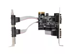 KARTA PCI EXPRESS X1->4X DB-9(COM) ŚLEDZIE LOW PROFILE LANBERG