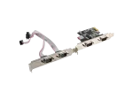 KARTA PCI EXPRESS X1->4X DB-9(COM) ŚLEDZIE LOW PROFILE LANBERG
