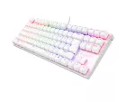 KLAWIATURA DLA GRACZY GENESIS THOR 303 TKL US BIAŁA RGB MECHANICZNA SILENT SWITCH HOT SWAP