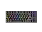 KLAWIATURA DLA GRACZY GENESIS THOR 404 TKL DE PODŚWIETLENIE RGB MECHANICZNA CZARNA KAILH BOX BROWN