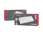 KLAWIATURA DLA GRACZY GENESIS THOR 404 TKL US PODŚWIETLENIE RGB MECHANICZNA BIAŁA GATERON YELLOW PRO