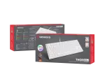 KLAWIATURA DLA GRACZY GENESIS THOR 404 TKL US PODŚWIETLENIE RGB MECHANICZNA BIAŁA KAILH BOX BROWN