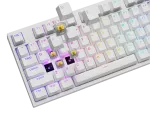 KLAWIATURA DLA GRACZY GENESIS THOR 404 US PODŚWIETLENIE RGB MECHANICZNA BIAŁA GATERON YELLOW PRO