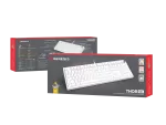 KLAWIATURA DLA GRACZY GENESIS THOR 404 US PODŚWIETLENIE RGB MECHANICZNA BIAŁA GATERON YELLOW PRO