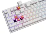 KLAWIATURA DLA GRACZY GENESIS THOR 404 US PODŚWIETLENIE RGB MECHANICZNA BIAŁA OUTEMU PEACH SILENT