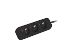 LISTWA PRZEDŁUŻACZ LANBERG 1.5M 3X 230V PL KABEL WYKONANY Z PEŁNEJ MIEDZI CZARNA