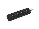 LISTWA PRZEDŁUŻACZ LANBERG 1.5M 4X 230V PL KABEL WYKONANY Z PEŁNEJ MIEDZI CZARNA
