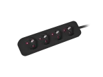 LISTWA PRZEDŁUŻACZ LANBERG 1.5M 4X 230V PL KABEL WYKONANY Z PEŁNEJ MIEDZI CZARNA