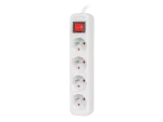 LISTWA PRZEDŁUŻACZ LANBERG 1.5M 4X 230V PL Z WYŁĄCZNIKIEM KABEL WYKONANY Z PEŁNEJ MIEDZI BIAŁA