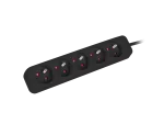 LISTWA PRZEDŁUŻACZ LANBERG 1.5M 5X 230V PL KABEL WYKONANY Z PEŁNEJ MIEDZI CZARNA