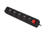 LISTWA PRZEDŁUŻACZ LANBERG 1.5M 5X 230V PL Z WYŁĄCZNIKIEM KABEL WYKONANY Z PEŁNEJ MIEDZI CZARNA