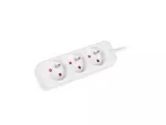 LISTWA PRZEDŁUŻACZ LANBERG 3M 3X 230V PL KABEL WYKONANY Z PEŁNEJ MIEDZI BIAŁA