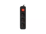 LISTWA PRZEDŁUŻACZ LANBERG 3M 3X 230V PL Z WYŁĄCZNIKIEM KABEL WYKONANY Z PEŁNEJ MIEDZI CZARNA