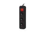 LISTWA PRZEDŁUŻACZ LANBERG 3M 3X 230V PL Z WYŁĄCZNIKIEM KABEL WYKONANY Z PEŁNEJ MIEDZI CZARNA