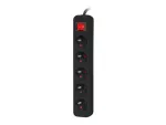 LISTWA PRZEDŁUŻACZ LANBERG 3M 5X 230V PL Z WYŁĄCZNIKIEM KABEL WYKONANY Z PEŁNEJ MIEDZI CZARNA