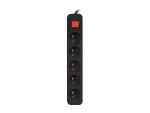 LISTWA PRZEDŁUŻACZ LANBERG 3M 5X 230V PL Z WYŁĄCZNIKIEM KABEL WYKONANY Z PEŁNEJ MIEDZI CZARNA